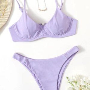 Romwe purple push up bikini